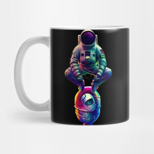 Astronaut Doing Squat Dance, Astronaut Doing Russian Squat Mug